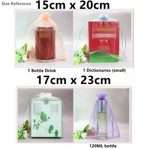 Large Sheer Drawstring Organza Bags Jewelry Pouches Wedding Party Favor Gift Bag - Picture 10 of 34