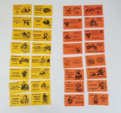 Monopoly Harley Davidson Edition Replacement Parts Chance Community Chest cards