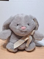 Animal Adventure Bunny Rabbit Plush 10" Grey Pink Nose Chubby 2020 Easter