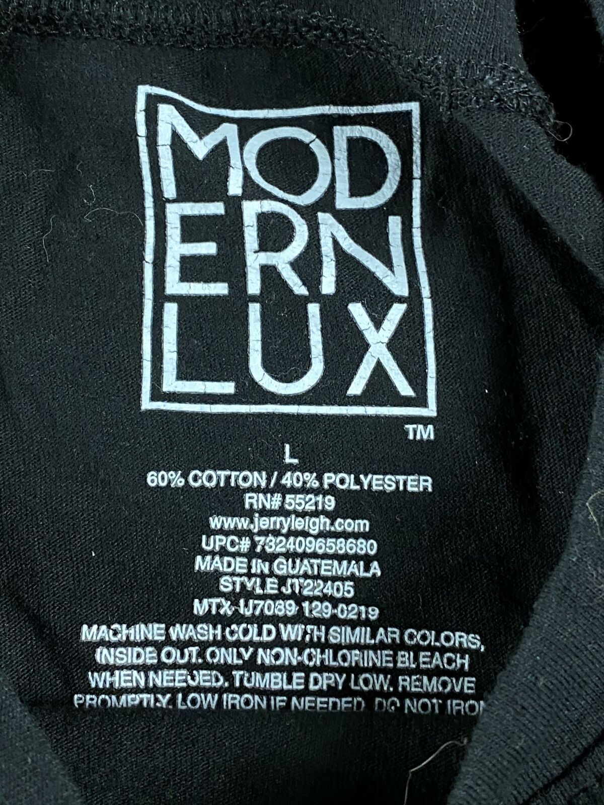 MODERN LUX Graphic Print Black Sleeveless Top Women's Size Large