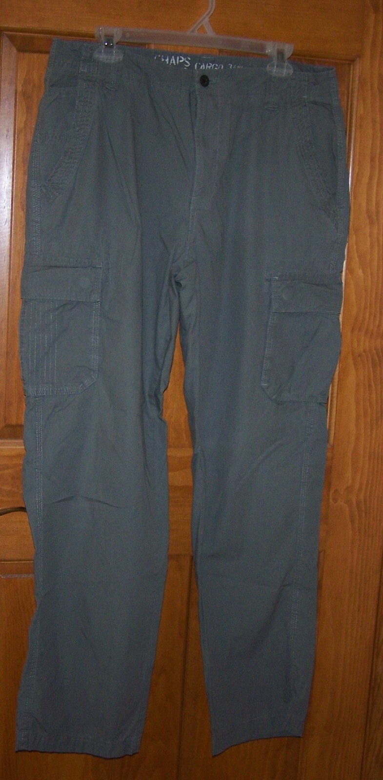 Chaps Cargo Pants Mens Black/Smoke Grey Size 38 x 34 Gem
