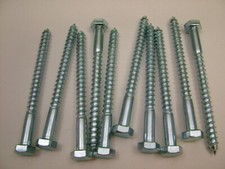 Hexagon head wood screw coach screw M8 x100mm Pack of 10, big quantity discounts