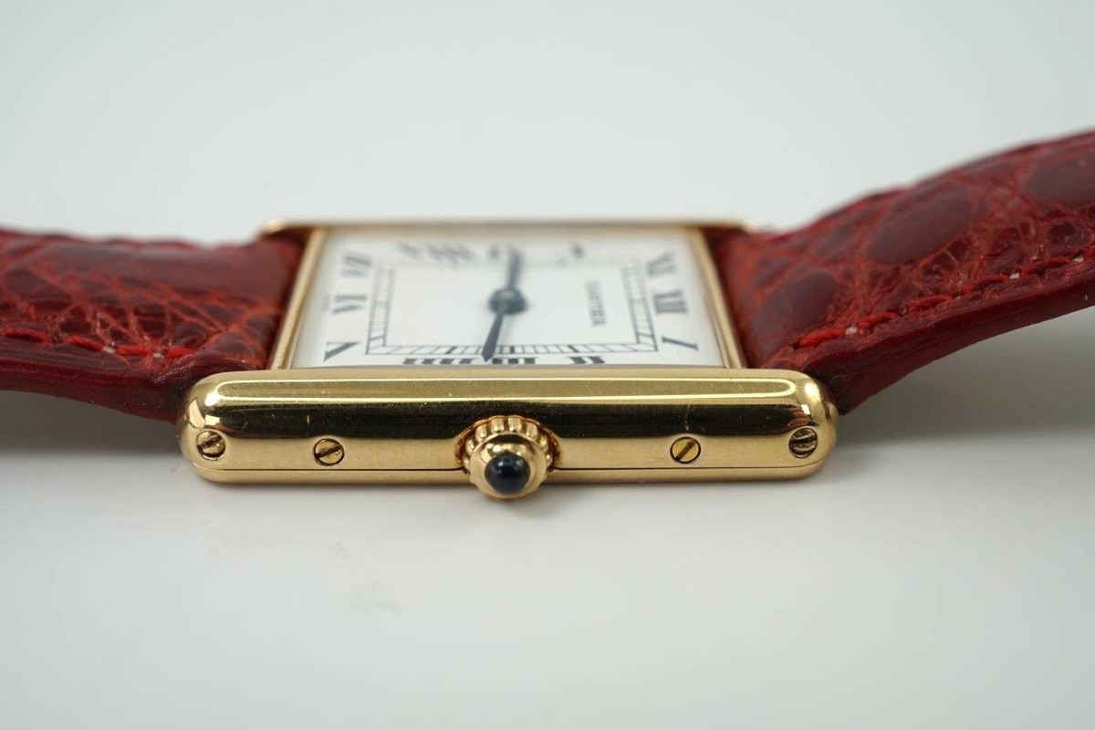 Cartier Tank 18k Yellow Gold 24 mm Quartz 1990s Unisex | eBay