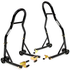 Dual Combo Stand Lift Stand Universal Fit Front Fork Rear Swingarm Spool Stand