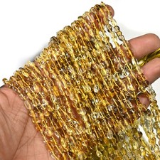 100 Natural Yellow Ambar Smooth Oval Nugget Gemstone Beads 13" Jewelry Making