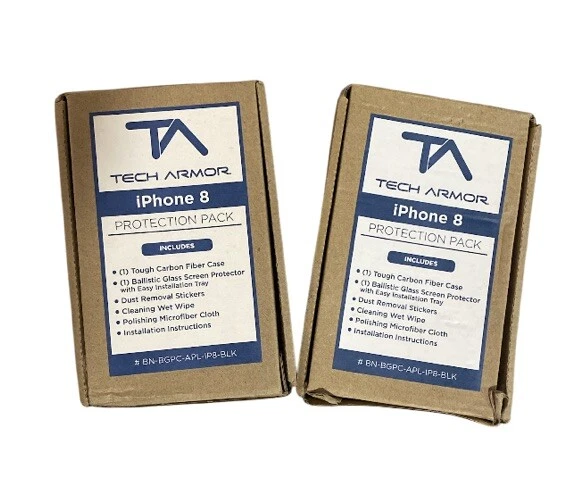 Tech Armor iPhone 8 Protection Pack Case Protector Dust Removal Sticker Black - Image 2 of 3