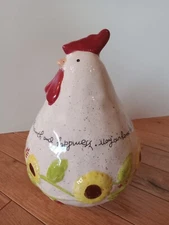 Home Essentials And Beyond Bless This Kitchen Colorful 9" Ceramic Chicken