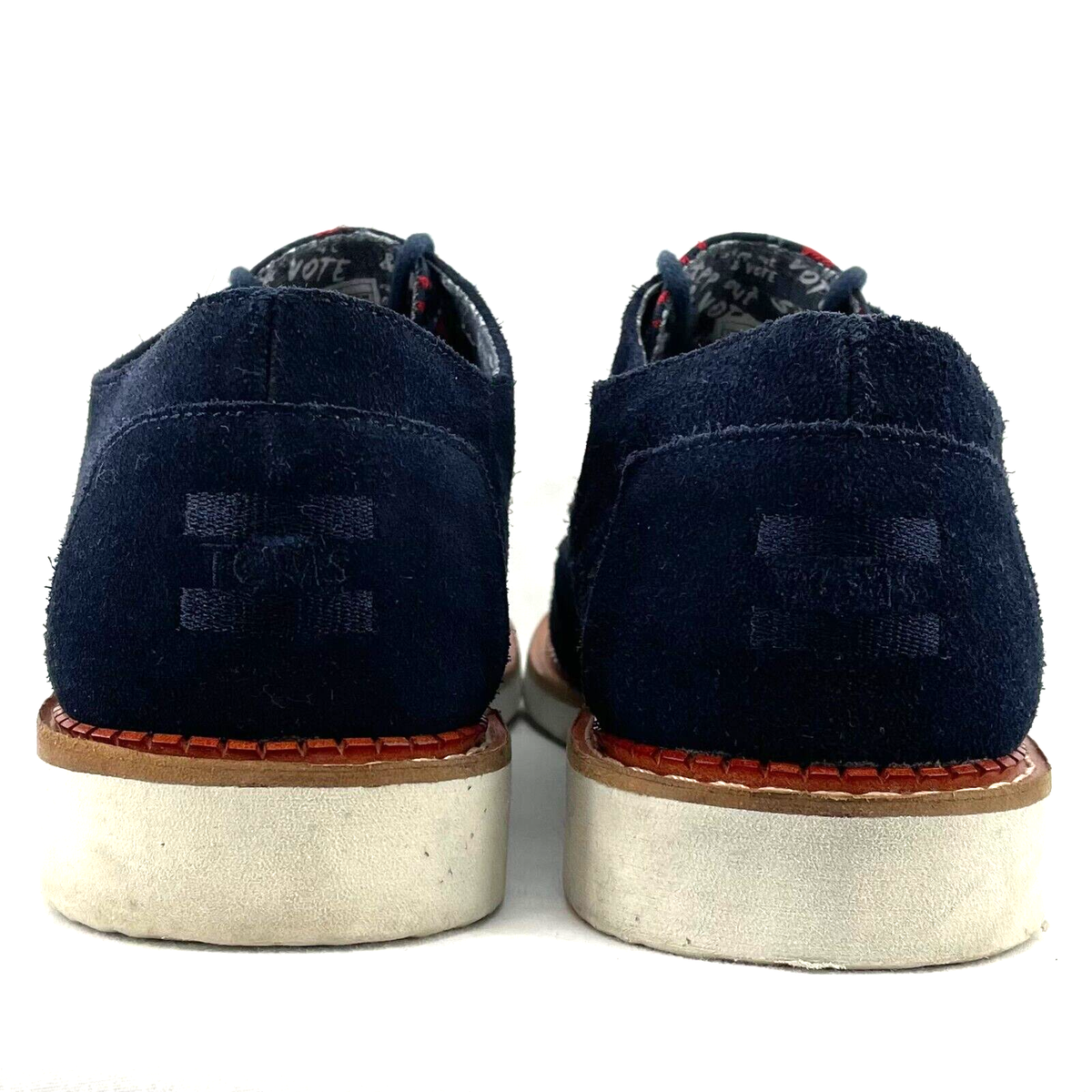 TOMS Democrat Donkey Navy Oxford Wingtip Suede Men\'s Shoes size 13m TOMS Democrat Donkey Navy Oxford Wingtip | Mercari main image 4
