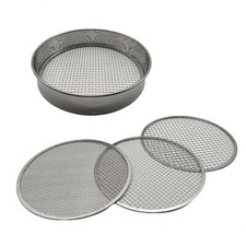 Soil Sifter Set with 3 Sieve Meshes for Rock Sifter and Sand Sifter-Made of S...