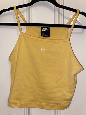 nike gold crop top