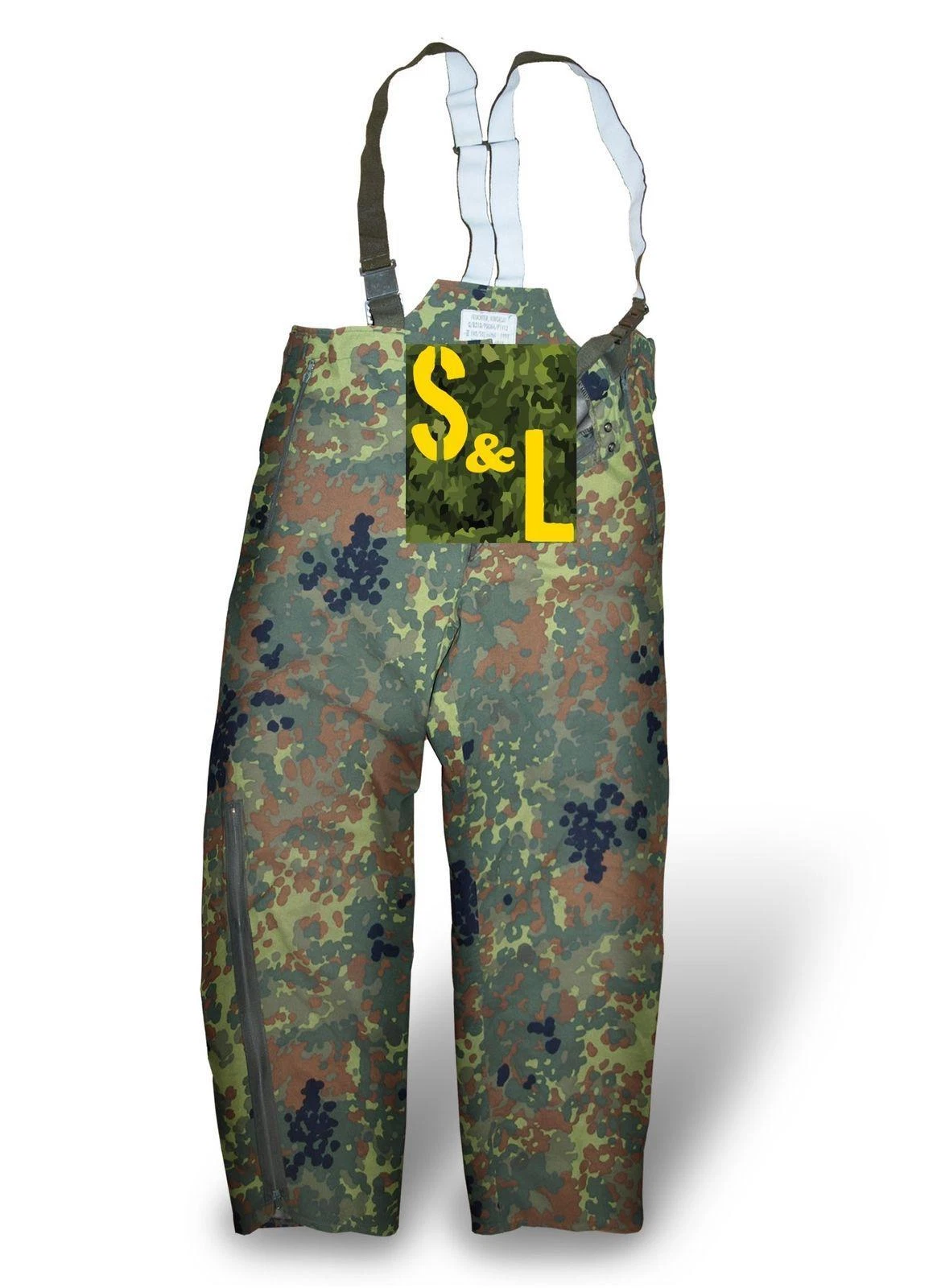 German army surplus flecktarn camouflage waterproof trousers