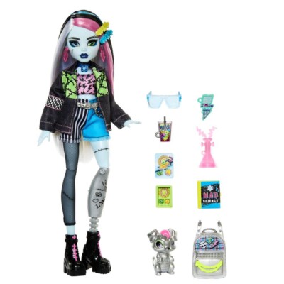 Mattel - Monster High 	HXH73 Frankie Stein-Puppe mit Hund Watzie und Zubehör NEU
