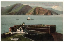 c1910 PC: Looking Across Golden Gate from Port Point – San Francisco, California
