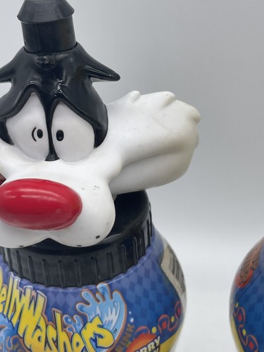 Bauchscheiben 2 Looney Tunes Tweety Sylvester Sammlerstück Trinkflaschen LEER - Bild 6 von 8
