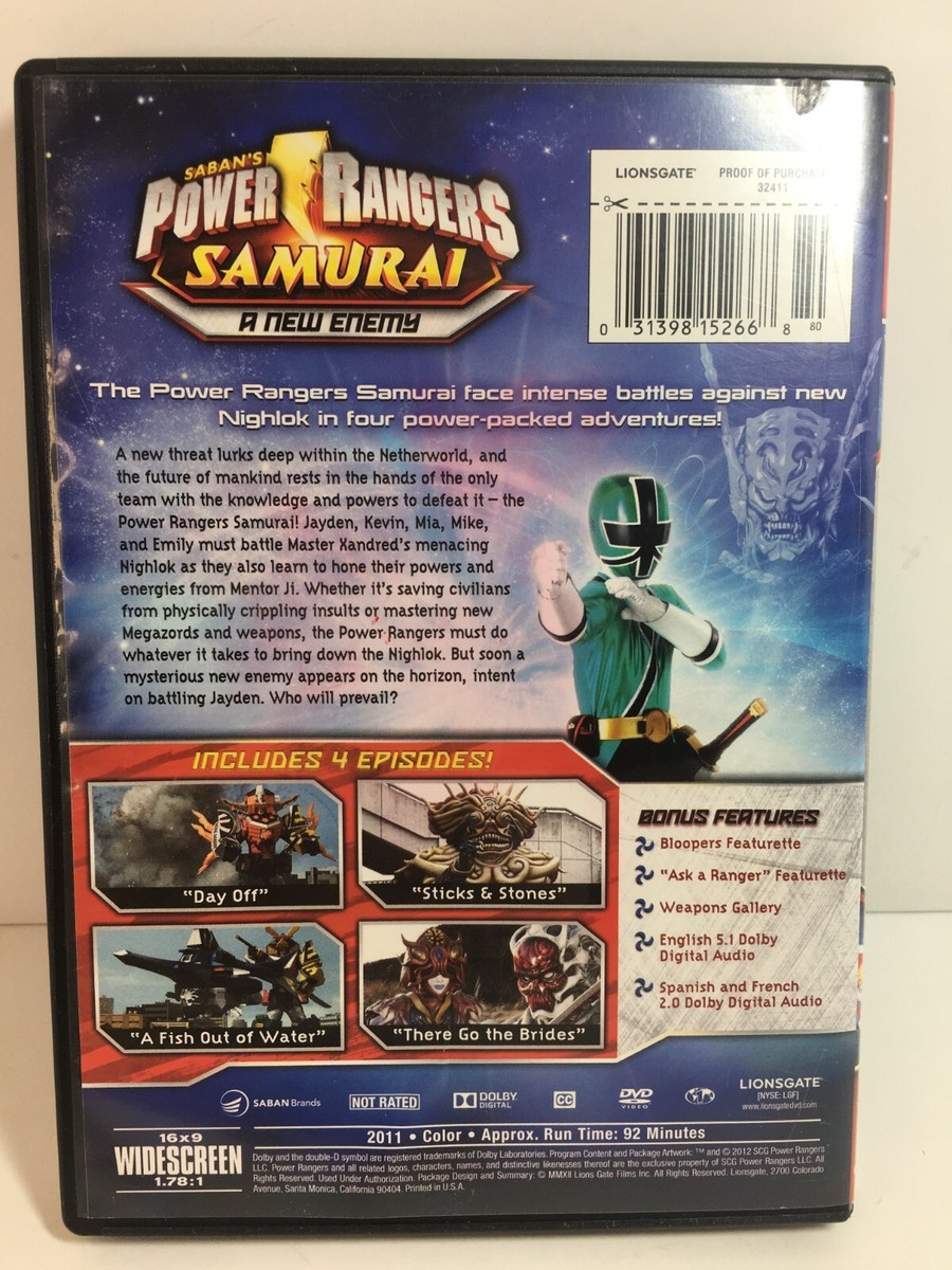 Power Rangers Samurai, Vol. 2: A New Enemy (DVD, 2011