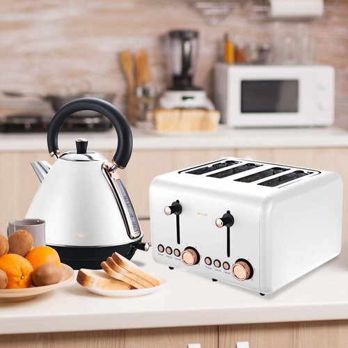 Pronti 1.7L Rose Trim Collection Kettle - White - Picture 10 of 11