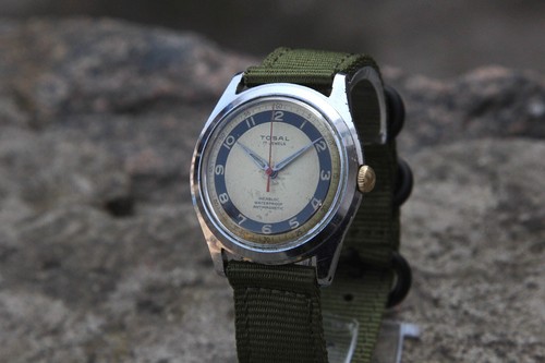 TOSAL Vintage Mechanical watch men's Wristwatch Antimagnetic Made in Swiss - 第 5/10 張圖片