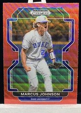2022 Panini Prizm Draft Picks Marcus Johnson Red Wave Prizm #PDP112 A764