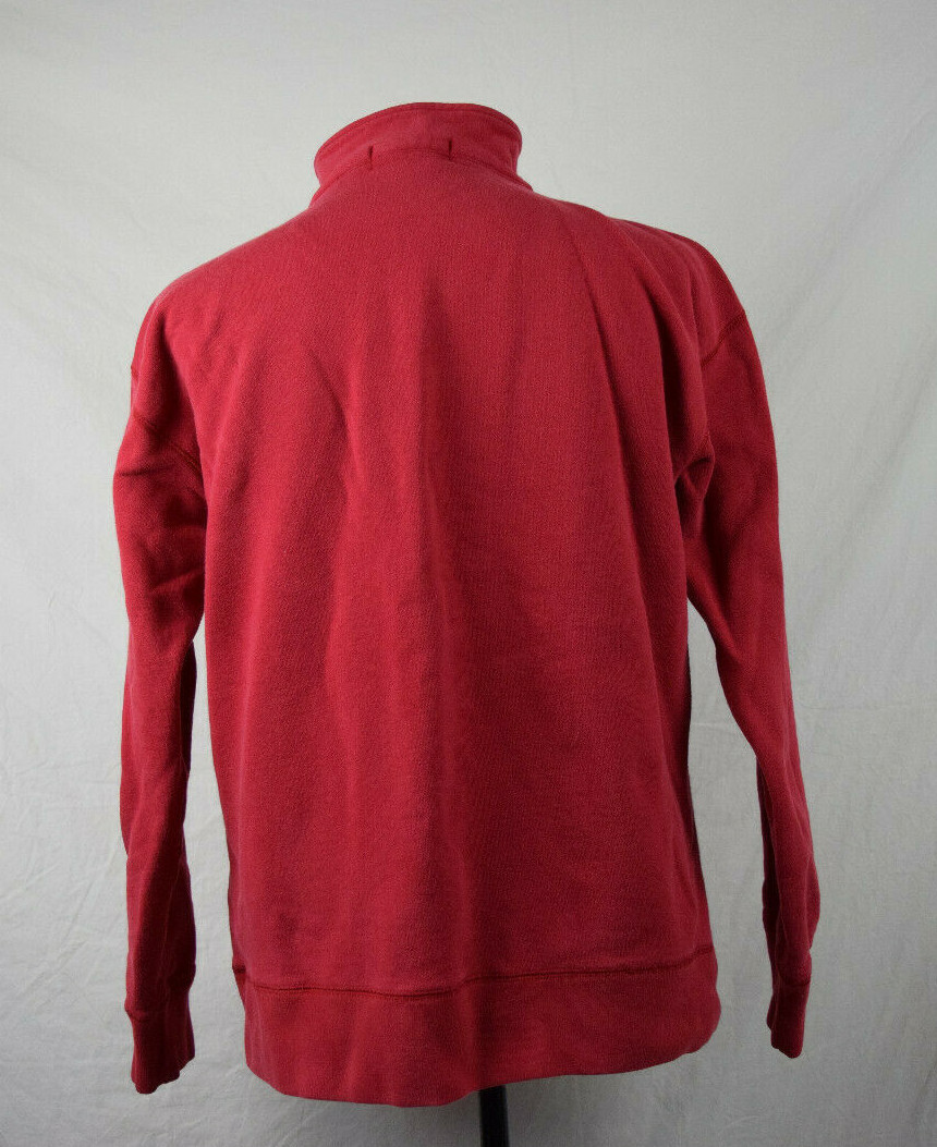 Vintage 90s Polo Sport Ski Bear 1/4 Zip Pullover Large Red