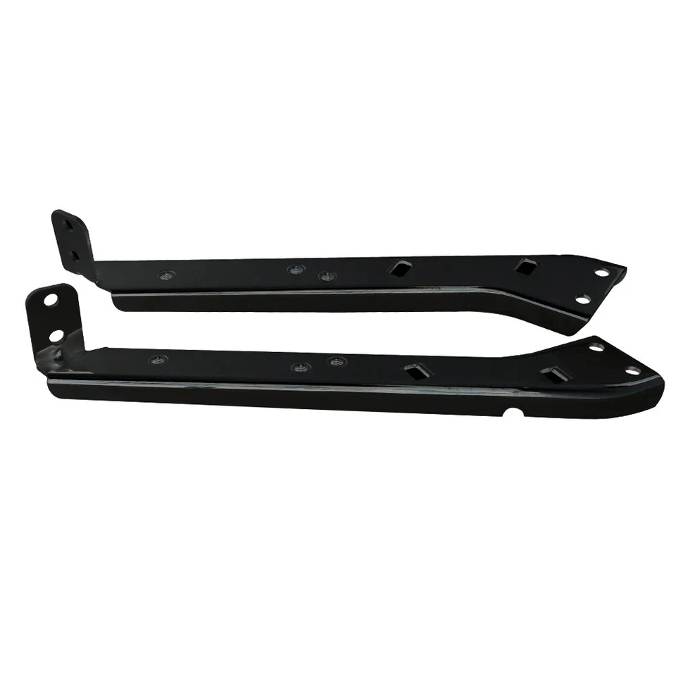 Black Left & Right Side Saddlebag Rail Support Brackets For Harley Electra Glide Foto 3 de 4