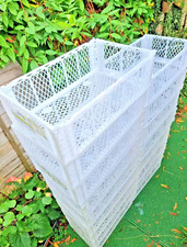 Produktbild - 4 große stapelbare Kisten (50x30x15cm) Gartenbehälter - Aufbewahrungskorb für Zuhause