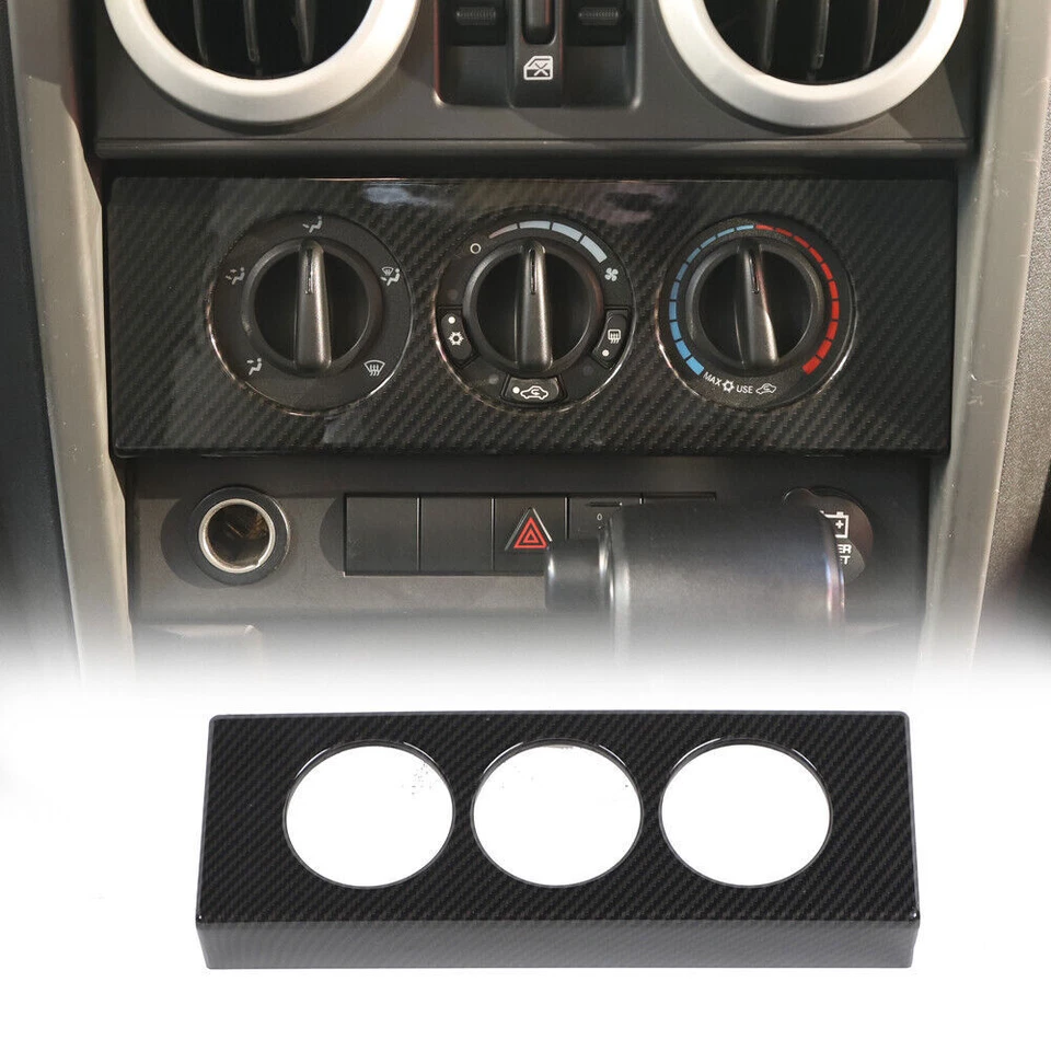 Cubierta del panel de control de la consola central del tablero de instrumentos para Jeep Wrangler JK 2007-2010 Foto 4 de 4