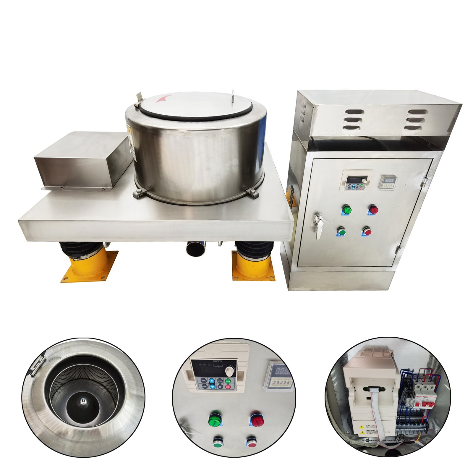 55LBS Industrial Centrifuge Dehydrating Machine W/ Frequency Converter Box 220V