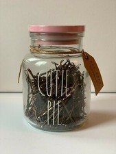 Rae Dunn Cutie Pie 300 Bobby Pins Glass Jar Bathroom Decor Farmhouse Modern