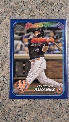 #ad 2024 Topps Series 2 Future Stars Royal Blue #383 Francisco Alvarez $2.99