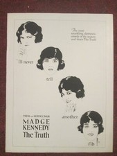 The Truth &nbsp; - Original 1920 &nbsp;Pressbook &nbsp;- Madge Kennedy