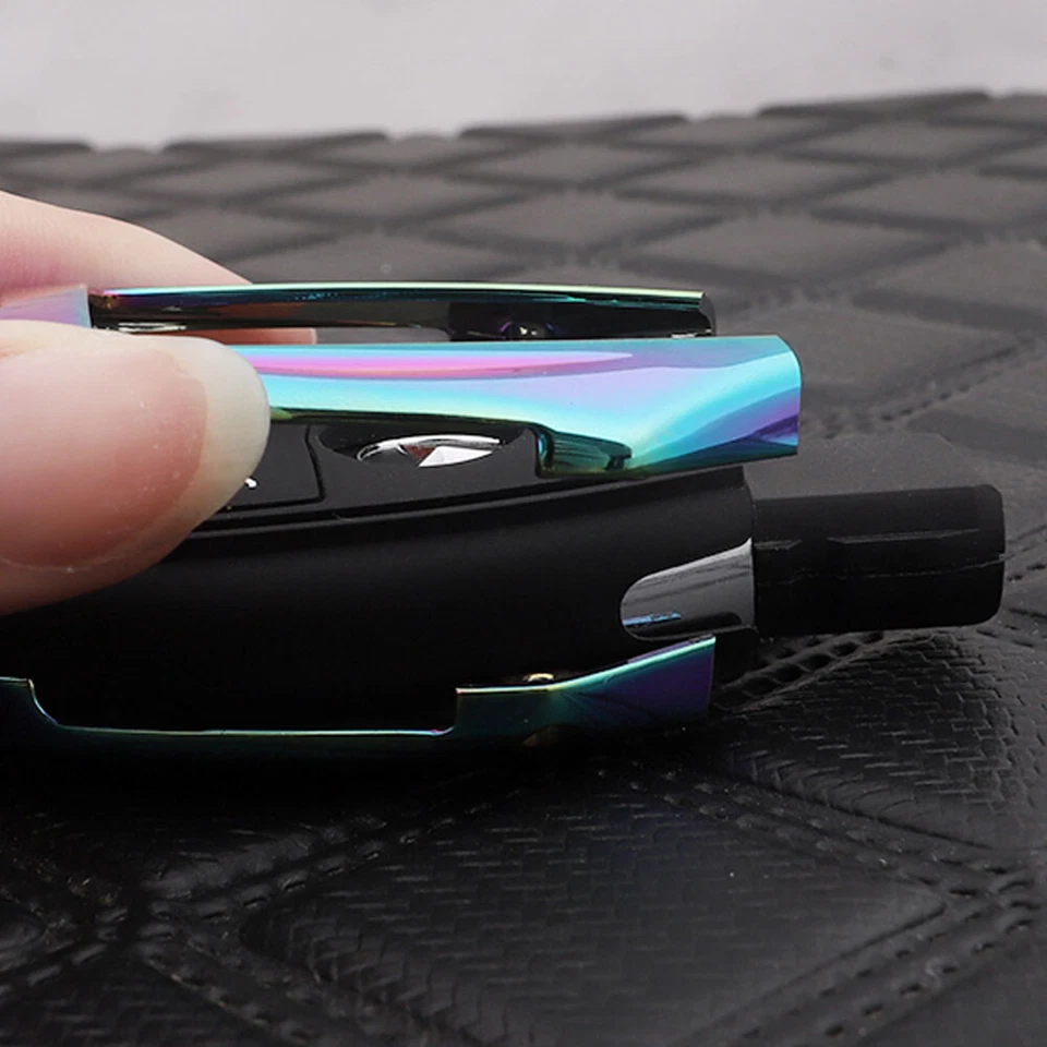 Para Mercedes Benz GLK GLA GLC CLA CLS CLK Color Arco Iris Metal Llavero Cubierta Estuche Foto 3 de 4