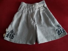 Kitz Pichler Trachten Shorts Gr.38 Leinen Stickerei