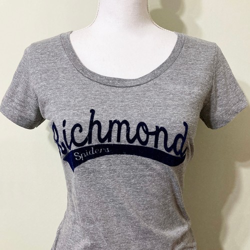 Richmond Spiders Flocked T Shirt M Heather Grey College Tee - Picture 3 of 7