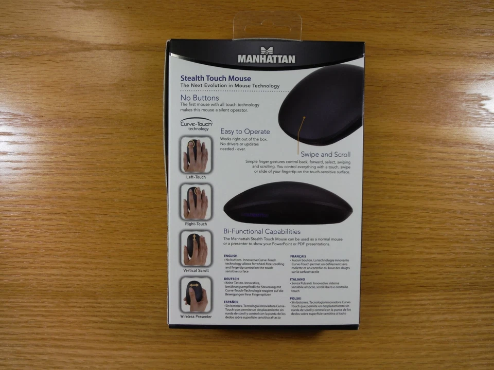 Manhattan Stealth Touch Wireless Laser Mouse 178013  - Image 2 of 4