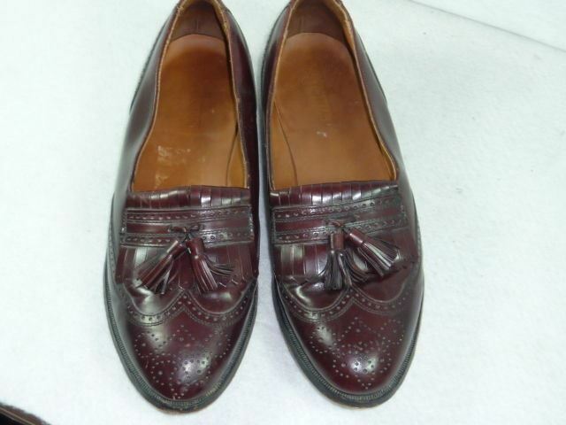 Mens Bostonian Burgundy Leather Dress Loafers 10 D A047 | eBay