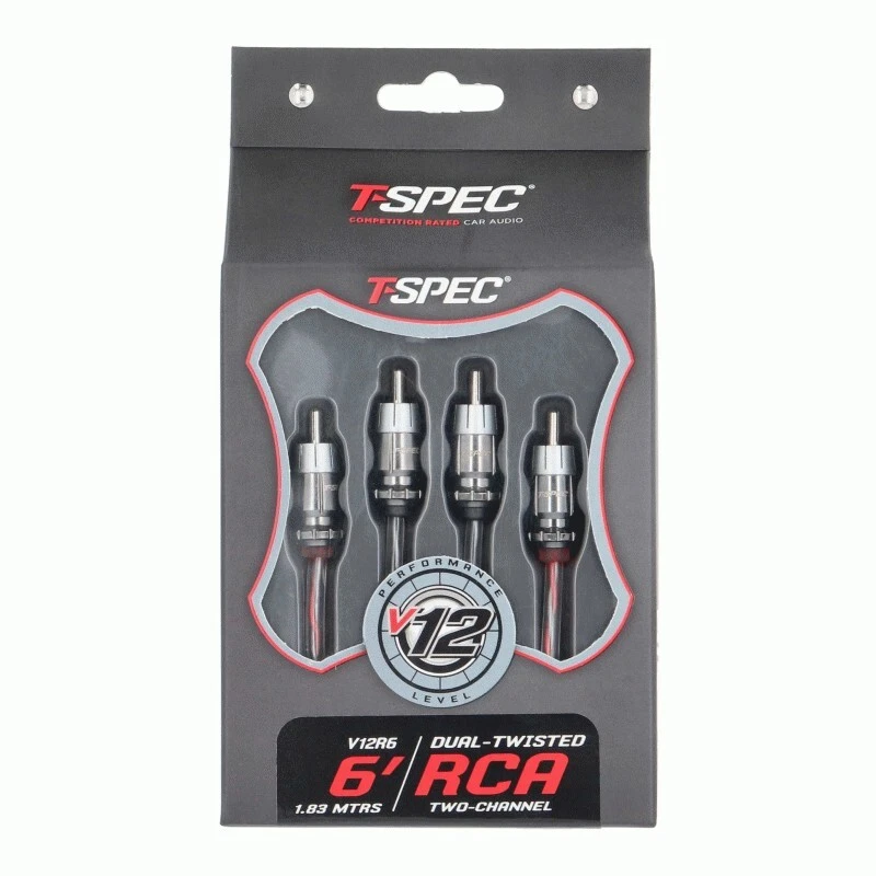 T-SPEC V12R6 / PREMIUM V12 SERIES 2-CHANNEL RCA AUDIO CABLES - 6 FOOT   **NEW** - Image 3 of 4