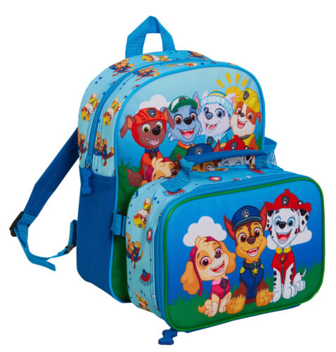 Paw Patrol Rucksack + Lunchtasche für Kinder Schultasche für Jungen Mädchen Kinderzimmertasche   - Bild 1 von 13