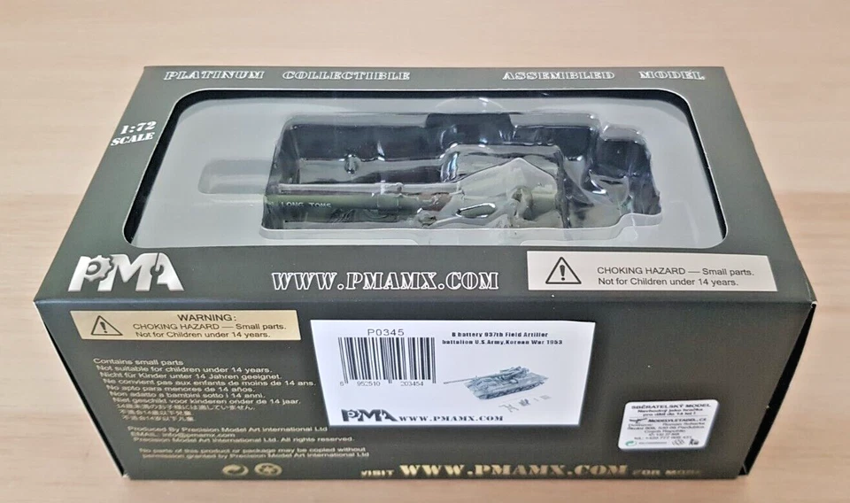 Precision Model Art 1:72 P0345 M40 "Long Tom" GMC 155mm Gun, US Army, Korean War - Image 4 of 4