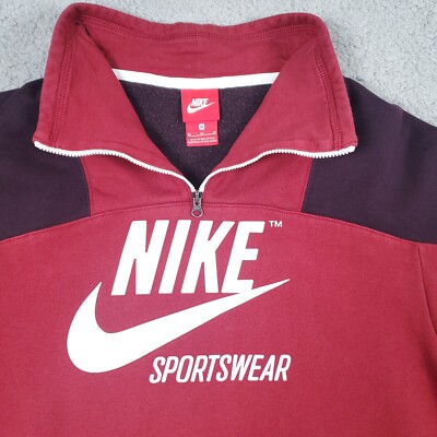 burgundy nike jumper womens