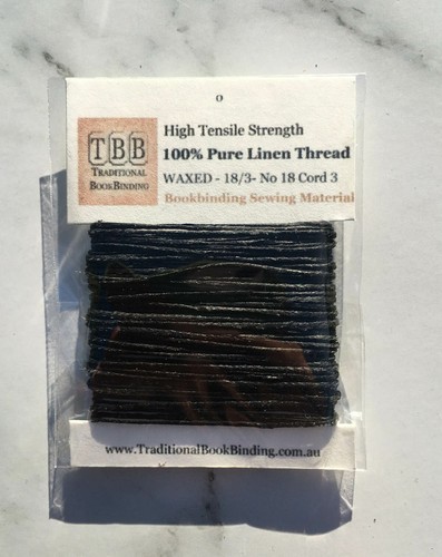 100% Pure Linen Thread- Waxed- 18/3 No.18 Cord 3- Approx 1mm thick- 22 options - Picture 9 of 30