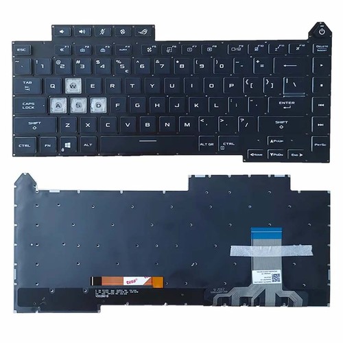 Keyboard for ASUS ROG Strix G15 G513IH G513IC G513QC G513QE US White Backlit - 第 1/4 張圖片