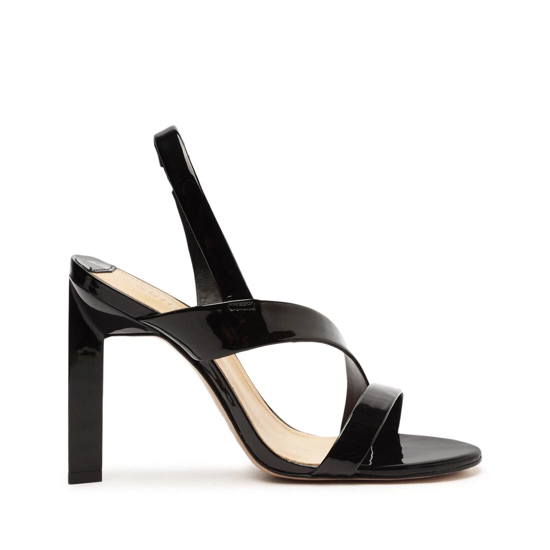 Patent black shop sandals