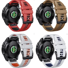 For Garmin Fenix 7X Pro Silicone Strap Two Color Quick Release Watch Strap