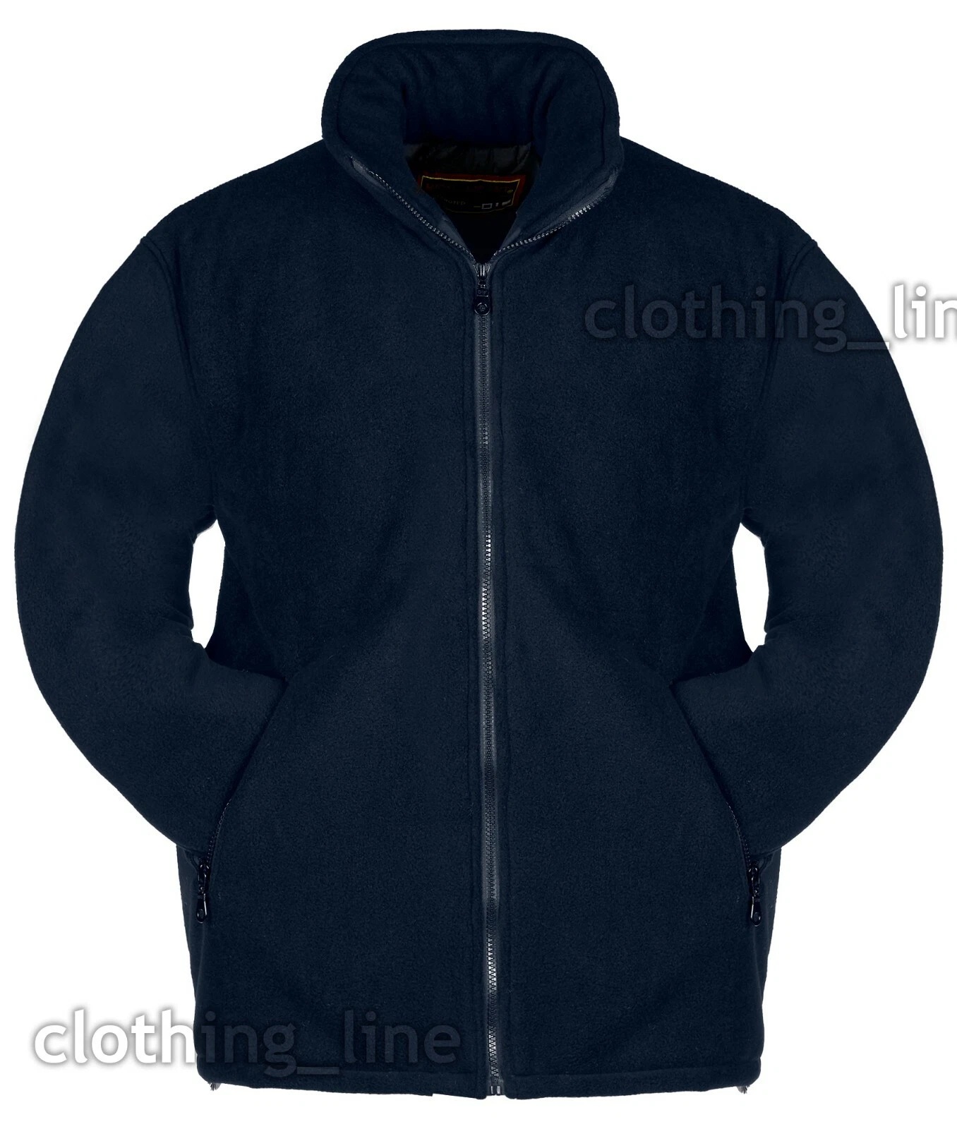 MENS EXTRA THICK FLEECE HEAVY DUTY WORK JACKET PADDED ANTI PILL NAVY SIZE S-5XL