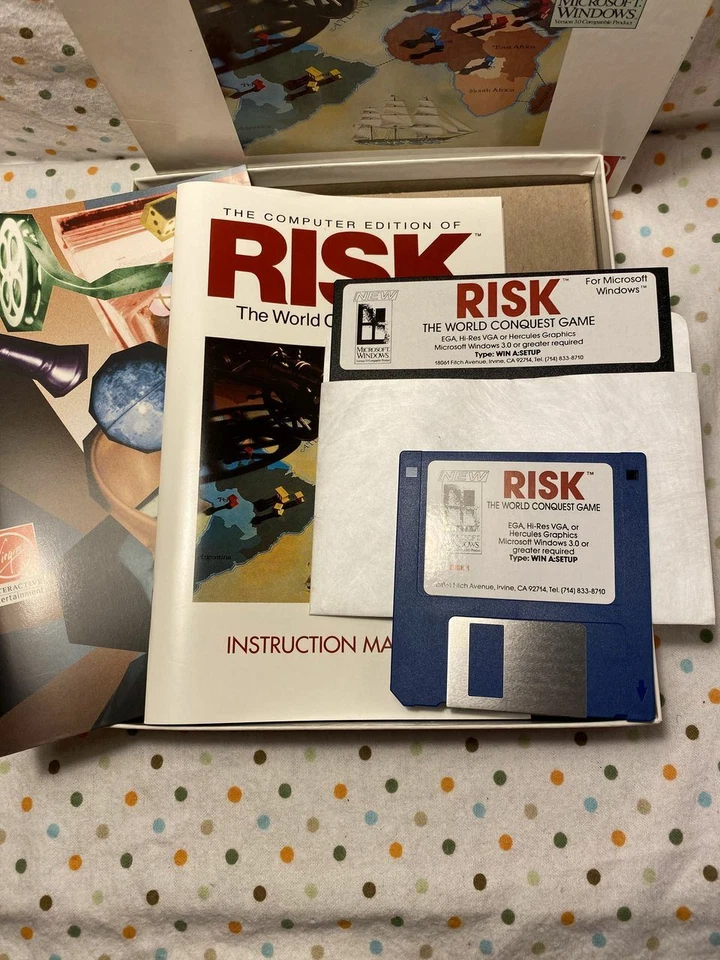 Vintage Virgin Games The Comptuer Edition Risk the Word Conquest Game - 1989 - Image 2 of 4