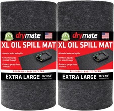 2 Pack Oil Spill Mat 36x59 Absorbent Garage Floor Pad Waterproof Backing