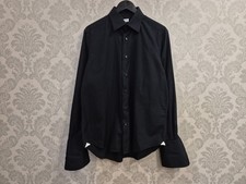 Camicia formale Scabal nera made in Italy taglia 41/16