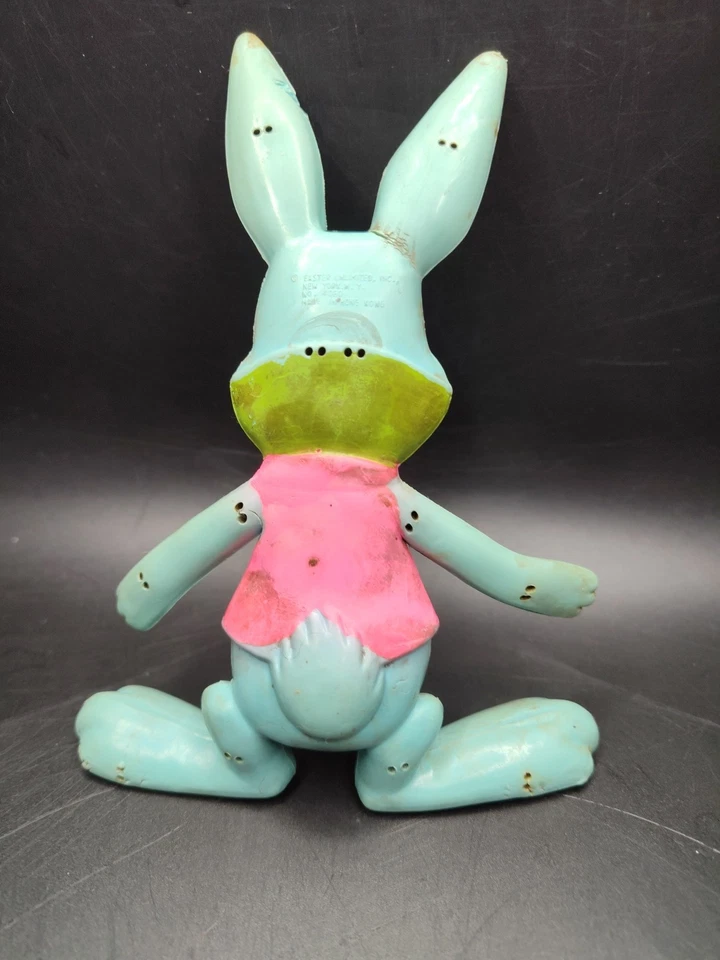 Conejito de Pascua Vintage Pascua Ilimitado NO. 4060 Nueva York Hecho en Hong Kong Foto 4 de 4