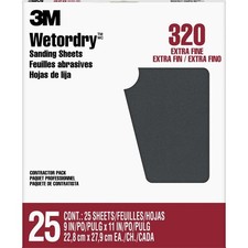3m 99421 Pro-pak Wetordry Sandpaper Sheets 9x11 320 Grit 25pk 3m 99421 Pro-pak Wetordry Sandpaper Sheets 9x11 320 Grit 25pk