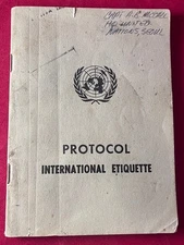 Circa 1967 Protocol / International Etiquette United Nations Booklet